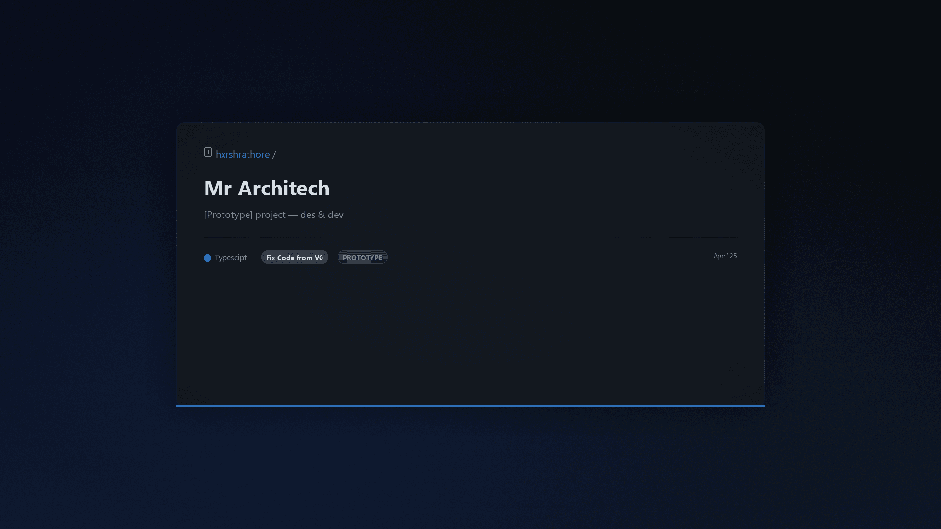 Mr Architech