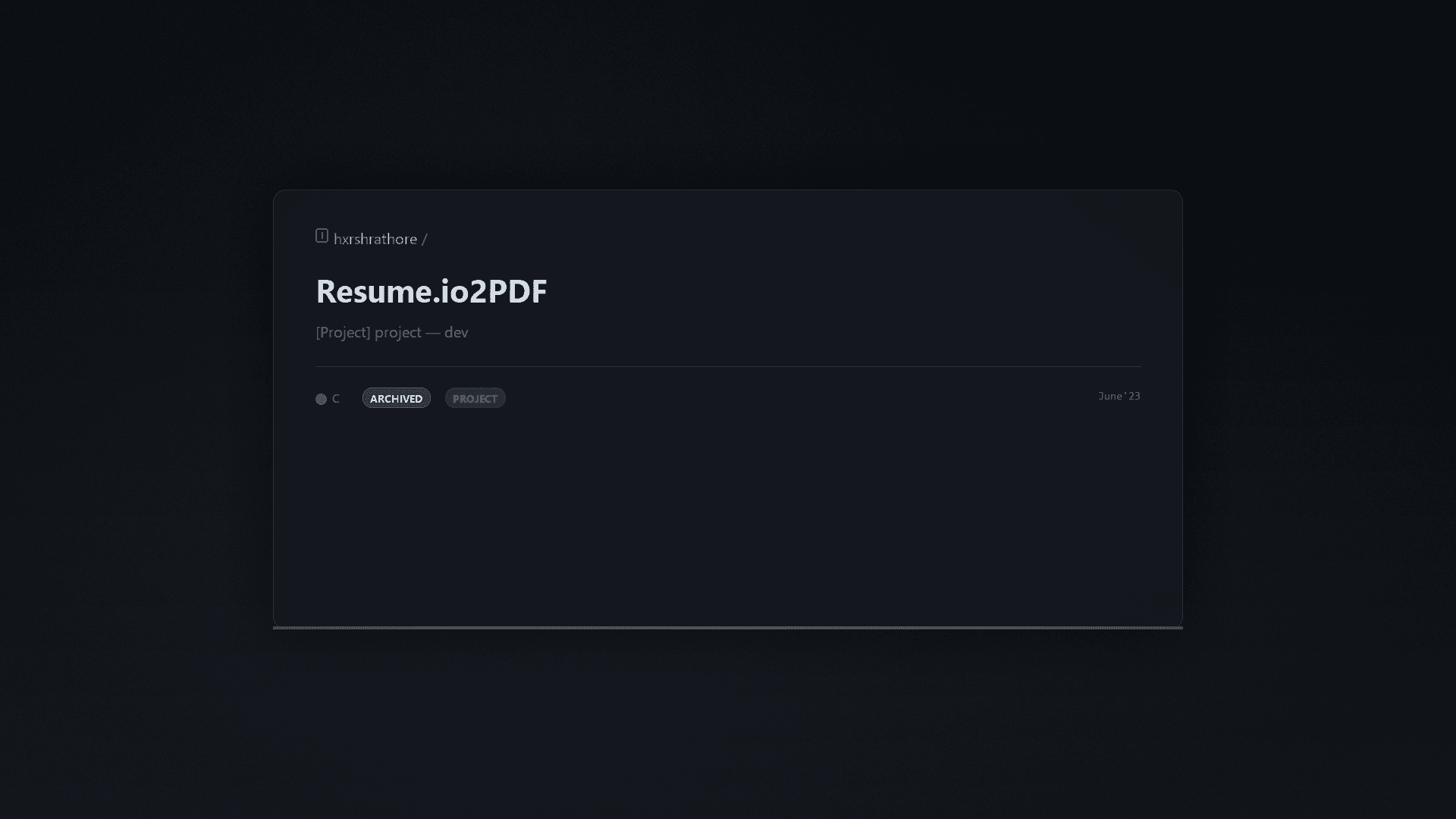 Resume.io2PDF
