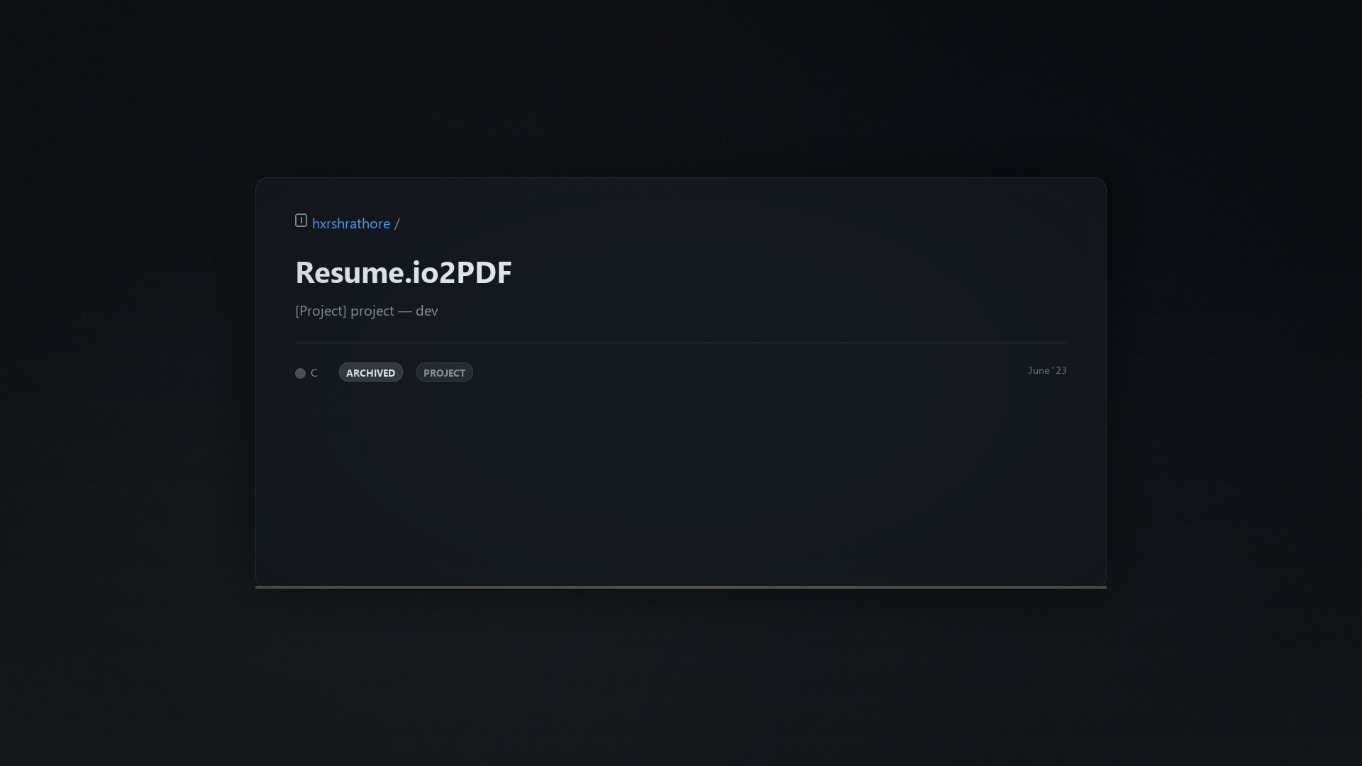 Resume.io2PDF
